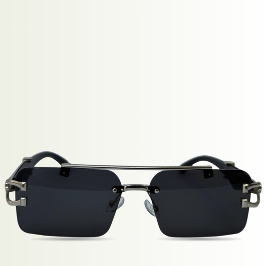 DESIZER Retro Rimless Sunglasses Rectangle Vintage Cutting Rimless Square Men Uv400 Driving Sun Glasses Women