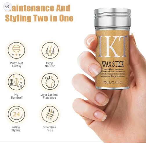 IKT Hair Wax Stick | Strong Hold & Natural Shine | Easy Styling for All Hair Types