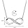Infinity Pendant Necklace for Women, 925 Sterling Silver Love Heart Necklace Fine Jewelry