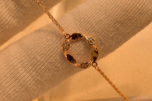 Beautiful Unique Design Crystal Stones gold Bracelet for Girls/Women -
