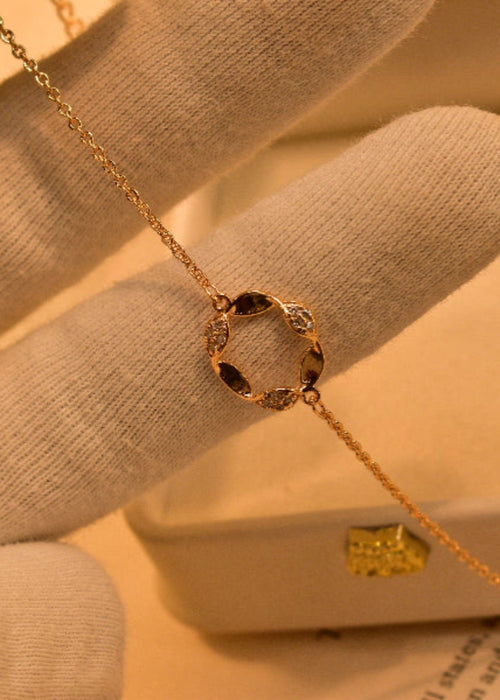 Beautiful Unique Design Crystal Stones gold Bracelet for Girls/Women -